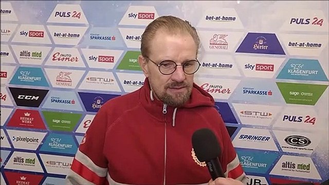 07.02.21: Petri Matikainen (KAC) nach Sieg über Fehervar AV19.