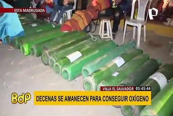 Decenas de personas duermen en las calles para conseguir oxígeno en el Callao y VES