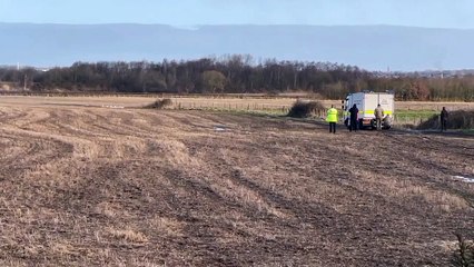 Controlled explosion after grenade is pulled out of canal