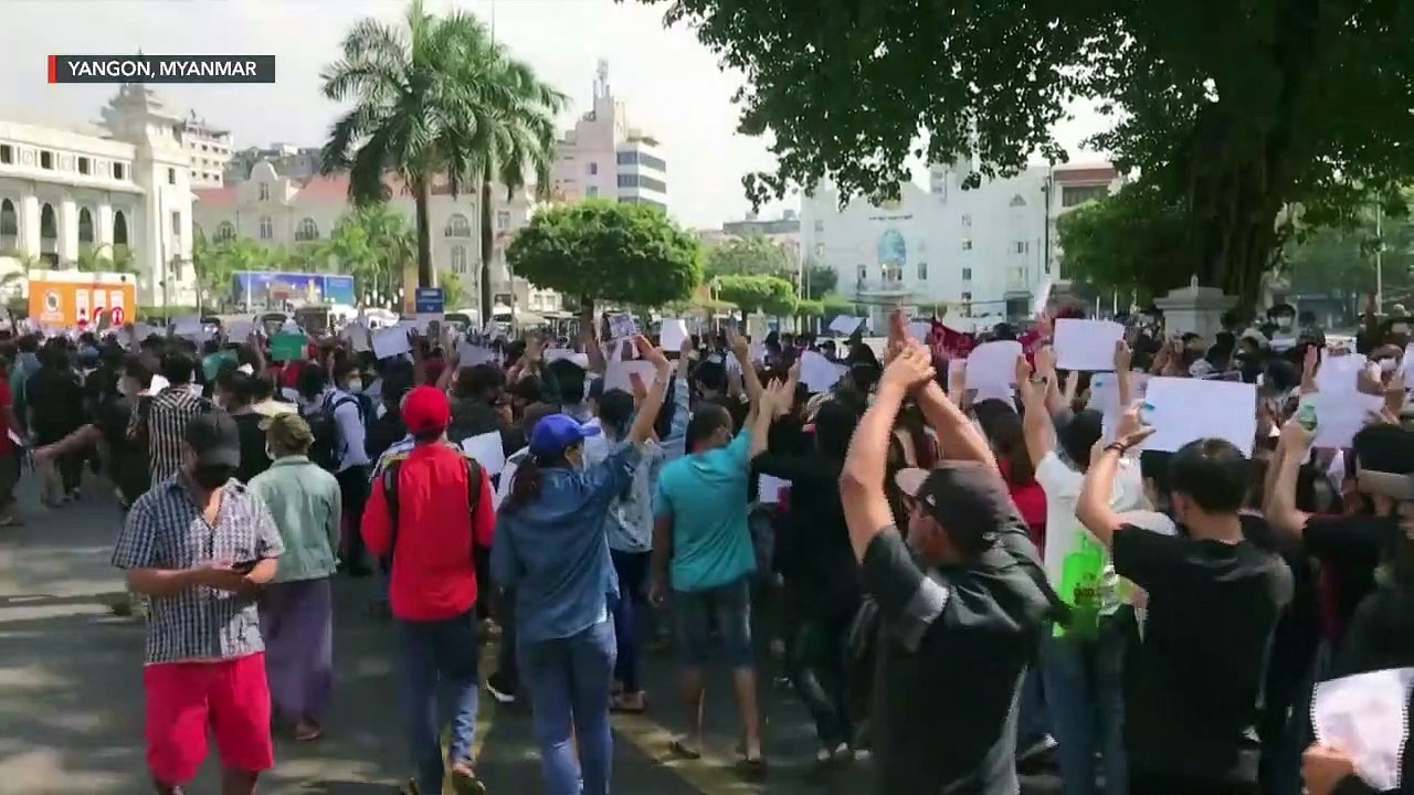 Thousands of protesters march for 3rd straight day in Yangon