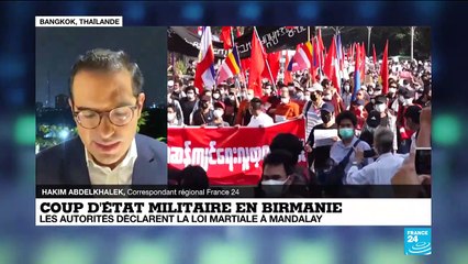 Coup d'État militaire en Birmanie : les autorités déclarent la loi martiale à Mandalay