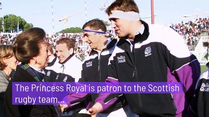 Princess Anne celebrates Scotland Six Nations win