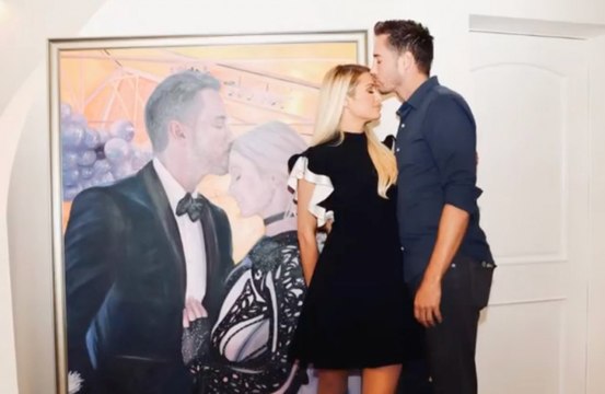 Paris Hilton gifts Carter Reum a life-size portrait for his 40th birthday