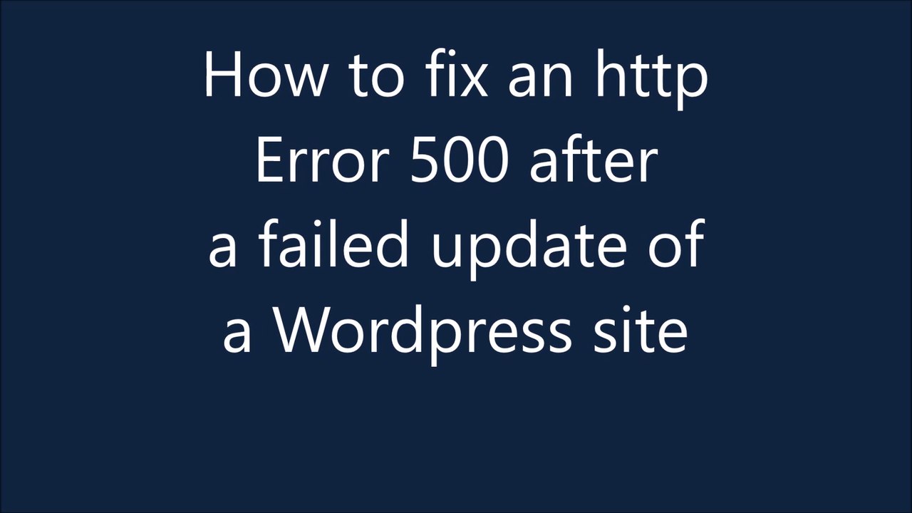 Learn how to fix HTTP 500 error on WordPress
