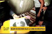 Tumbes: mujer se esconde debajo de cama en discoteca clandestina para evitar ser detenida