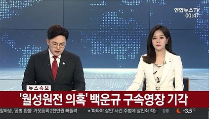 [속보] '월성원전 의혹' 백운규 구속영장 기각