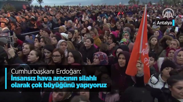 Cumhurbaşkanı Erdoğan: İnsansız hava aracının silahlı olarak çok büyüğünü yapıyoruz