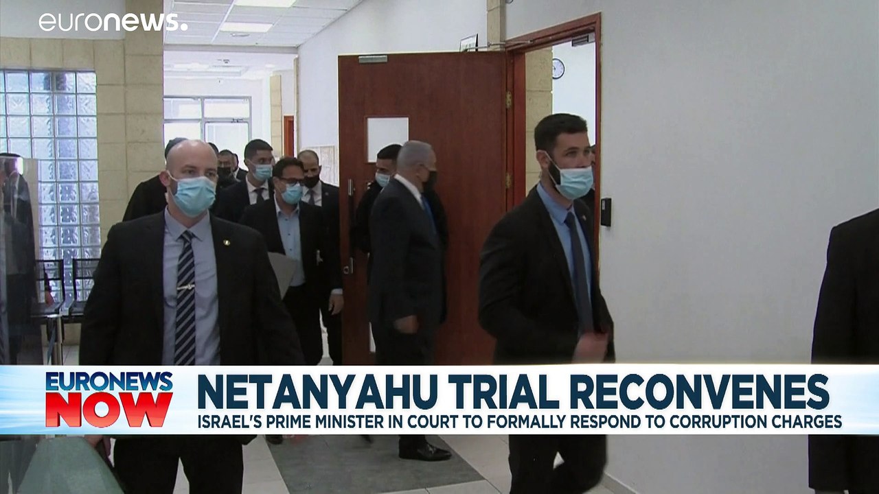 Benjamin Netanyahu enters plea in court in corruption trial