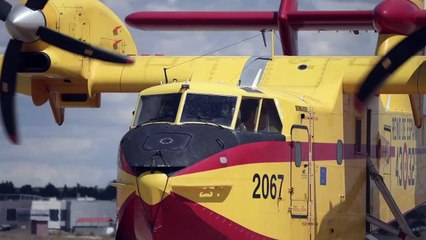 Así trabajan los hidroaviones del Ejército contra los incendios
