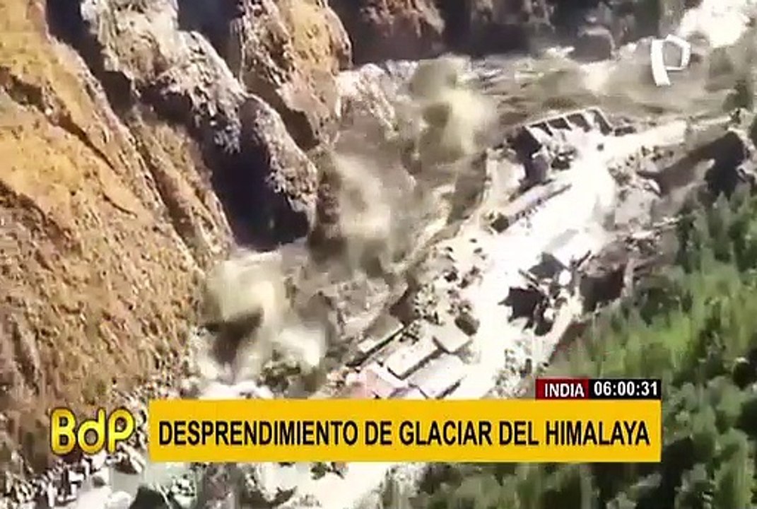 Tragedia en India: desprendimiento de un glaciar del Himalaya deja 200 desaparecidos