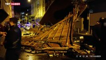 İstanbul'da fırtına: Çatılar uçtu, ağaçlar devrildi