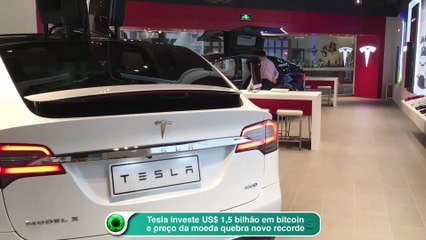 Tesla investe US$ 1,5 bilhão em bitcoin e preço da moeda quebra novo recorde