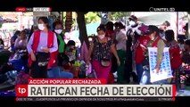 Se ratifica la fecha de las elecciones subnacionales tras el rechazo a acci´ón popular en La Paz