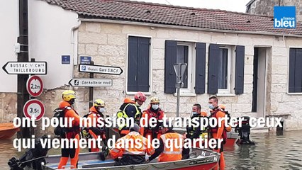 La première crue de Béatrice à Saintes