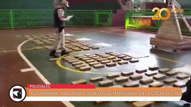 Alto Paraná: hallaron 1300 kilos de marihuana en la costa del río