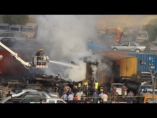 الدفاع المدني يخمد حريقا ضخما شب في جمرك عمان