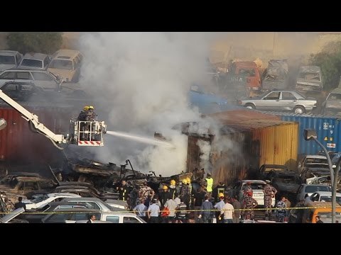 الدفاع المدني يخمد حريقا ضخما شب في جمرك عمان