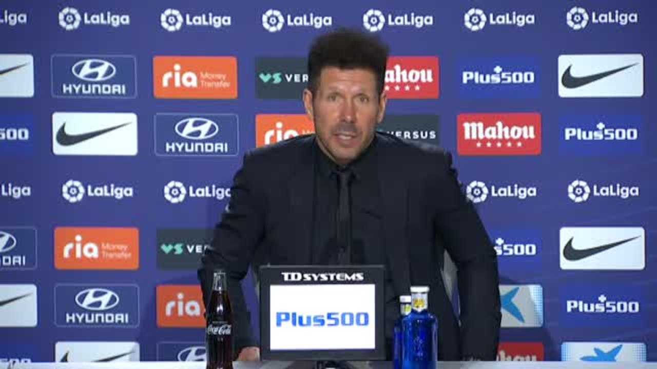 Simeone: "Nosotros seguimos nuestro camino, me quedo con muchas cosas positivas"