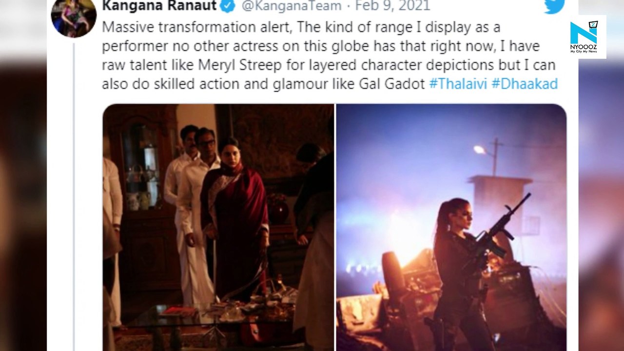 Kangana Ranaut drops massive body transformation pics from 'Thalaivi'