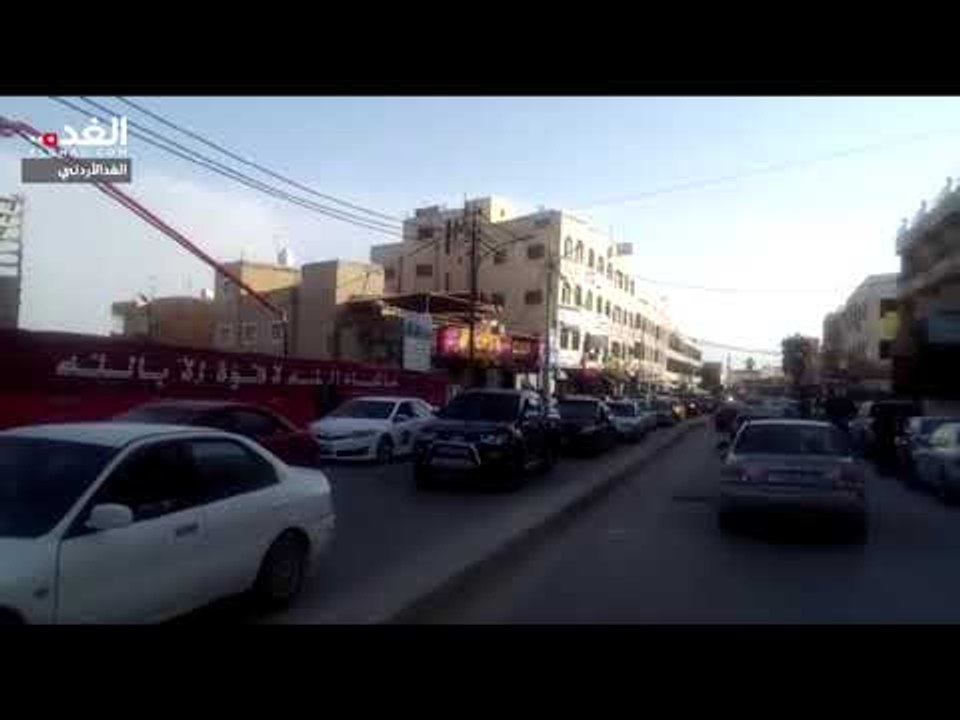 أزمة سير خانقة في مادبا