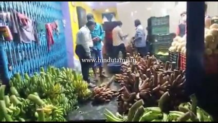 இந்தியாவின் மிகப்பெரிய பழச் சந்தையான கோயம்பேட்டில் நடைபெற்ற ரெய்டில் செயற்கையாகப் பழுக்க வைக்கப்பட்ட 14.5 டன் வாழைப்பழங்கள் பறிமுதல் செய்யப்பட்டு, அங்கேயே உள்ள ஆலையில் கொட்டி அழிக்கப்பட்டது