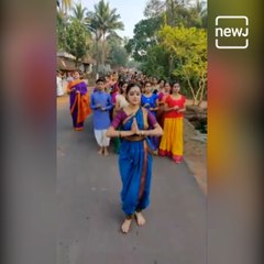 Students Perform Nagara Sankeerthanam In Karnataka