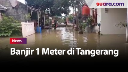 Banjir Hingga 1 Meter di Kawasan Perumahan Mustika Tangerang