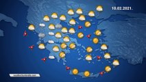Η πρόγνωση του καιρού για την Τετάρτη 10-02-2021