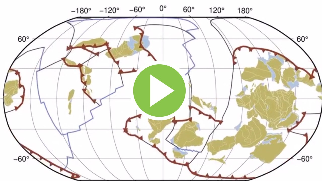 Mil millones de años de deriva continental en 40 segundos