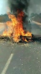 Manifs à Bignona : Les proches de Sonko mettent le feu sur la Rte nationale