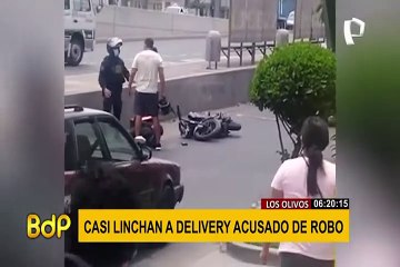 Los Olivos: repartidor de delivery casi es linchado tras ser acusado de robo