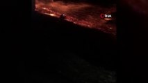 Burhaniye’de çıkan orman yangınında fırtınanın etkisiyle 2 hektarlık alan zarar gördü