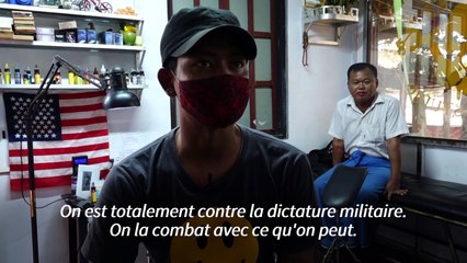 Birmanie: depuis le coup d'Etat, le tatouage politique redevient à la mode