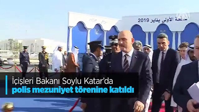 İçişleri Bakanı Soylu Katar'da polis mezuniyet törenine katıldı
