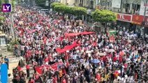 Myanmar Coup: Protesters Gather In Thousands, Defying Ban On Gatherings