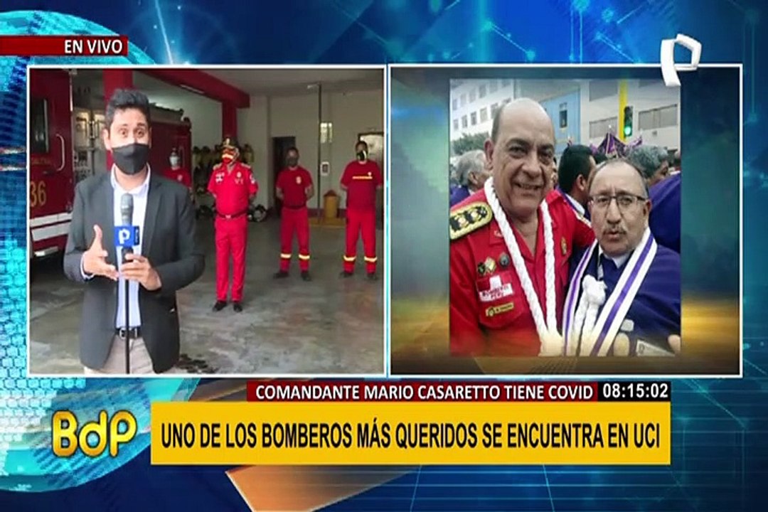 Mario Casaretto: rostro de los bomberos internado en UCI por COVID-19