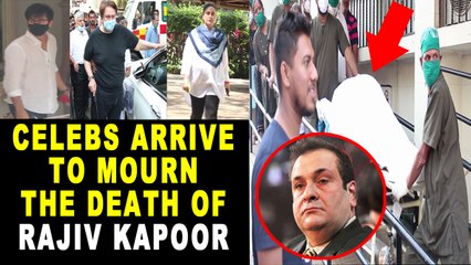 Celebrities arrive to mourn the death of Rajiv Kapoor