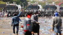 Myanmar forces fire rubber bullets, warning shots at protesters