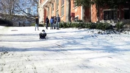 Darcy deja helado el norte de Europa con cortes de tráfico por la nieve en Alemania y Países Bajos