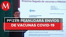 Pfizer envió carta a AMLO para confirmar reinicio de entregas de vacuna anticovid