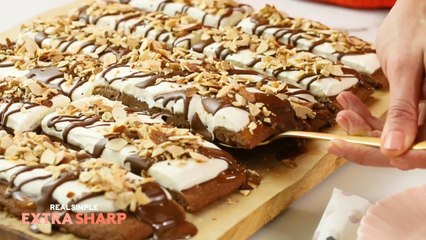 Marshmallow and Chocolate Shortbread Slices