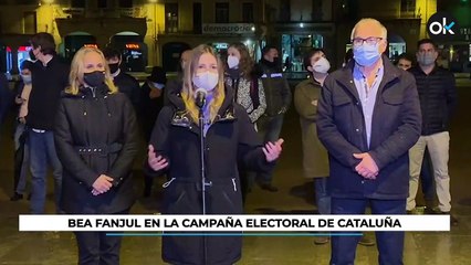 Bea Fanjul en un acto de campaña de las elecciones en Cataluña