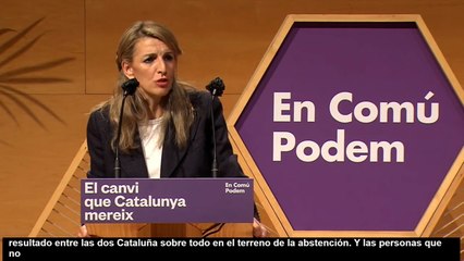Díaz pide a socialistas votar a los comuns para "cambiar la vida de la gente"