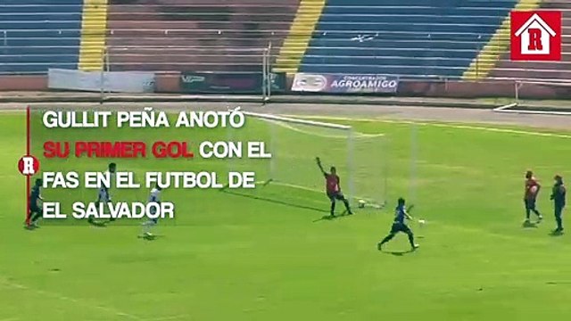 Gullit Peña anotó su primer gol con el Fas en el futbol de el Salvador