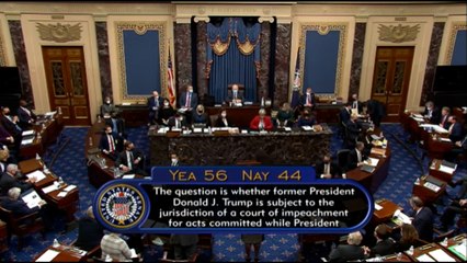 El Senado vota a favor de proceder con el juicio político de Trump
