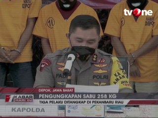 Polres Depok Gagalkan Penyelundupan 258 Kilogram Sabu