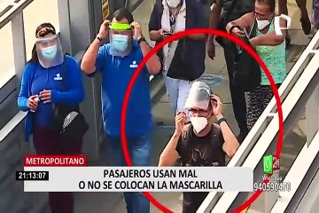 Metropolitano: mujer que usaba incorrectamente mascarilla todavía no es identificada