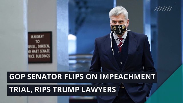 GOP senator flips on impeachment trial, rips Trump lawyers, and other top stories in politics from February 10, 2021.