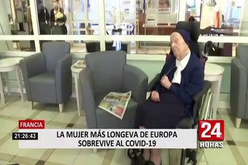 Francia: mujer más longeva de Europa derrotó a la COVID-19