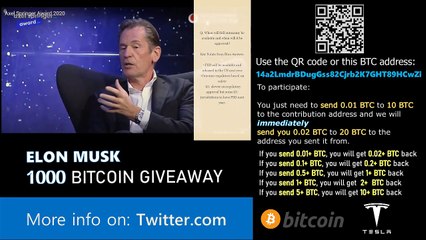 Elon Musk Biggest Bitcoin Giveaway of 2021!